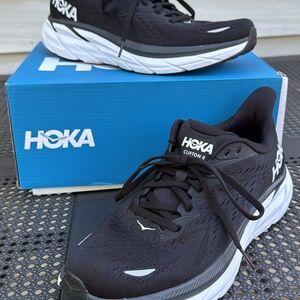 HOKA Women's Clifton 8 Black Running Shoes